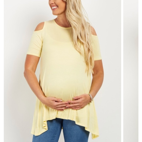 yellow maternity top